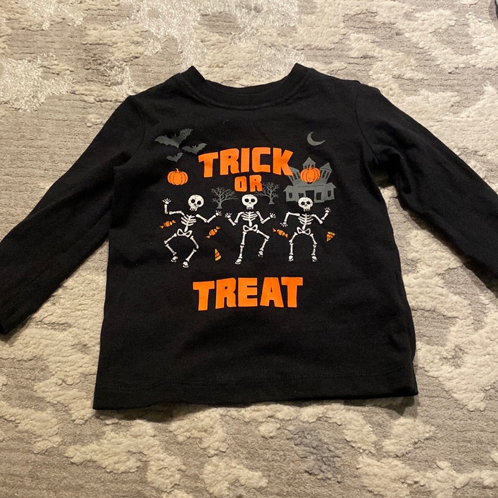 12 months Halloween New no tags Carters shirt black baby